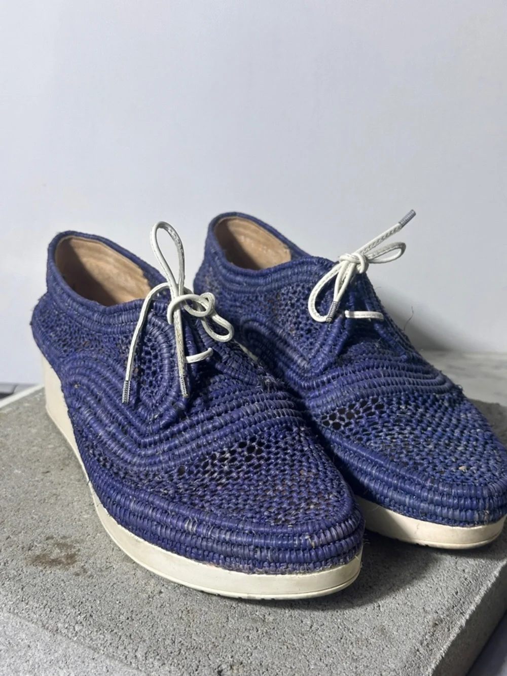 Robert Clergerie navy woven